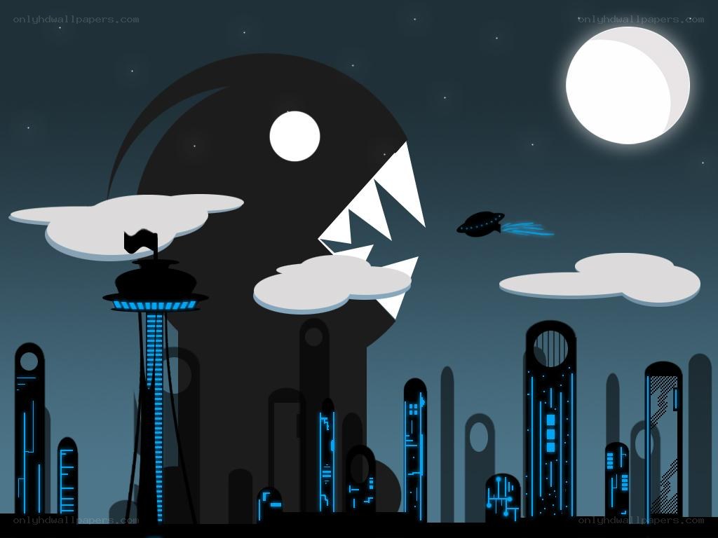alien attack on futuristic city