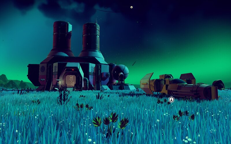 Alien Base in Field