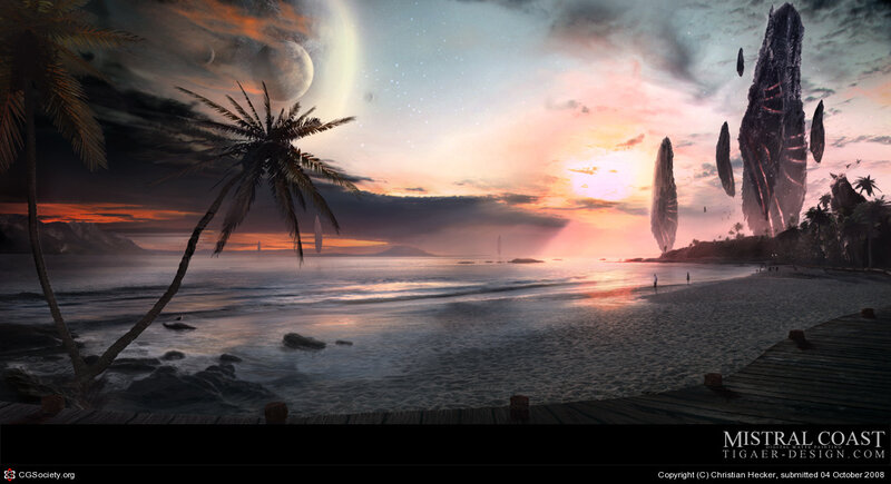 Alien Beach at Sunset — Orange