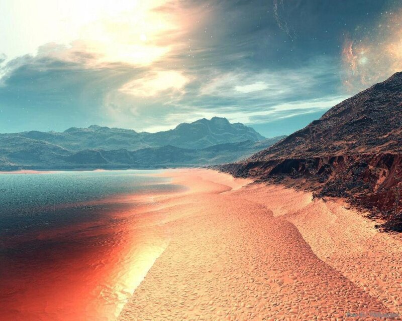 Alien Beach Landscape — Orange