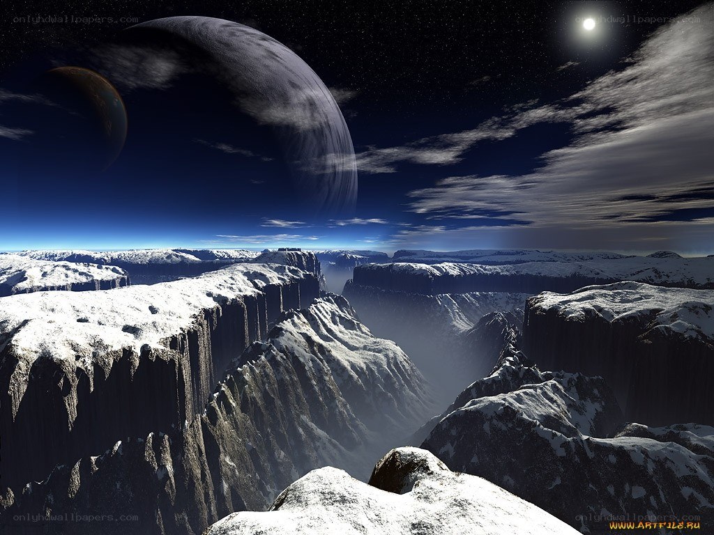 alien canyon landscape