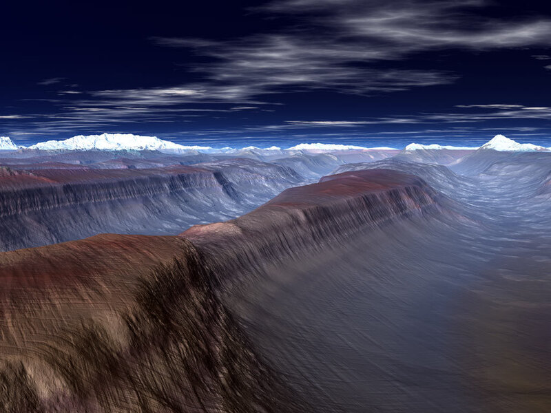 alien canyon landscape