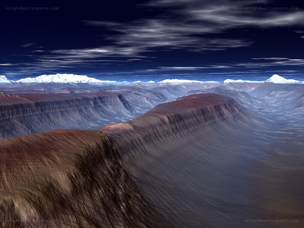 alien canyon landscape