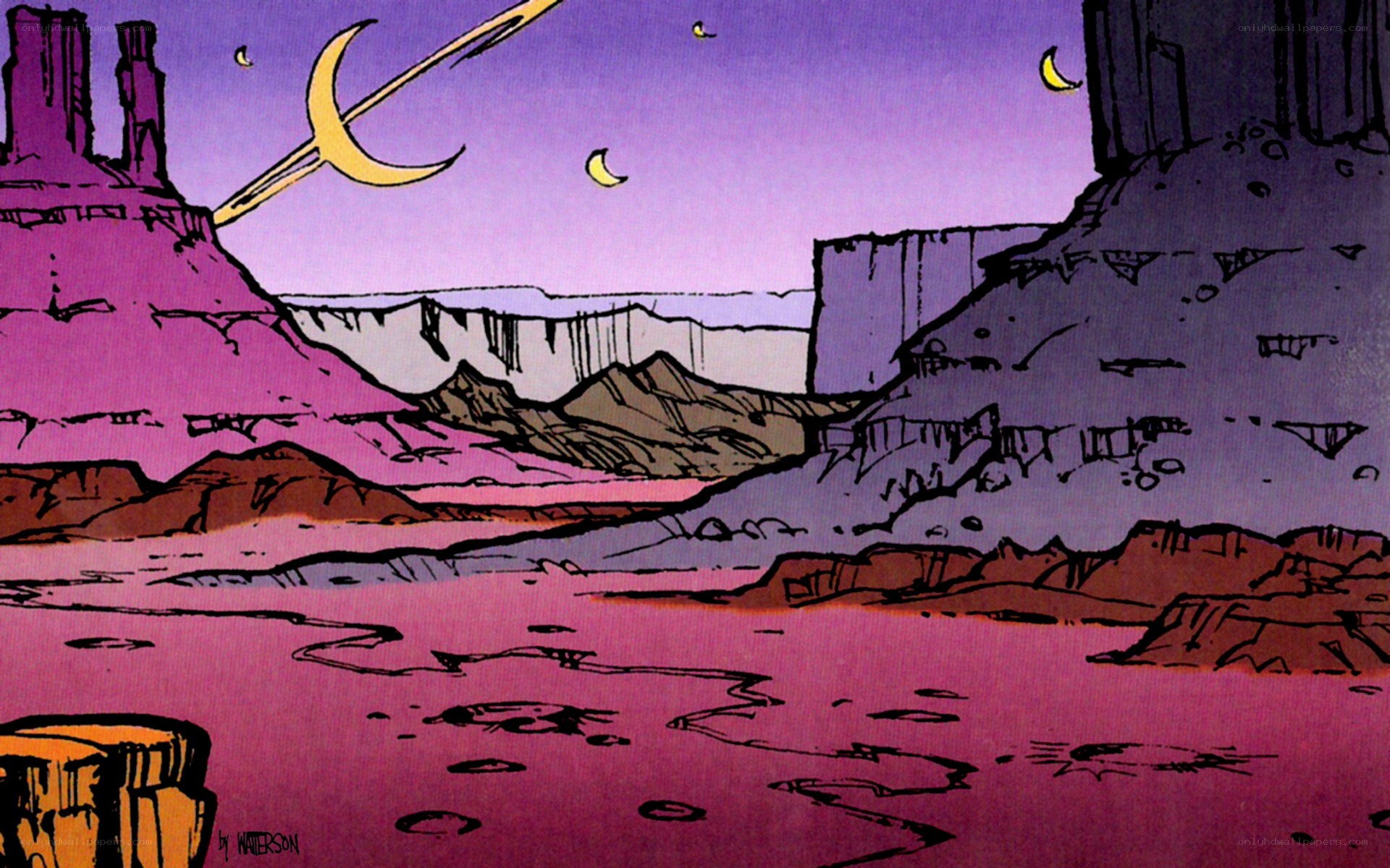 alien canyon landscape
