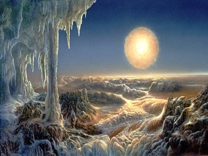 Alien Cave Landscape — Blue