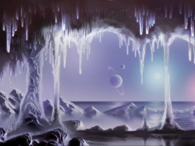 Alien Cave Landscape — Purple