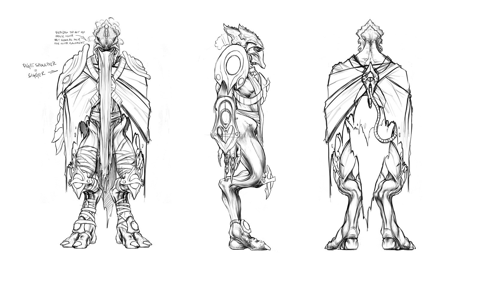alien character design sketches