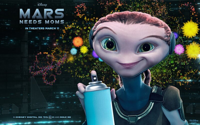 Alien Character Holding Spray Can