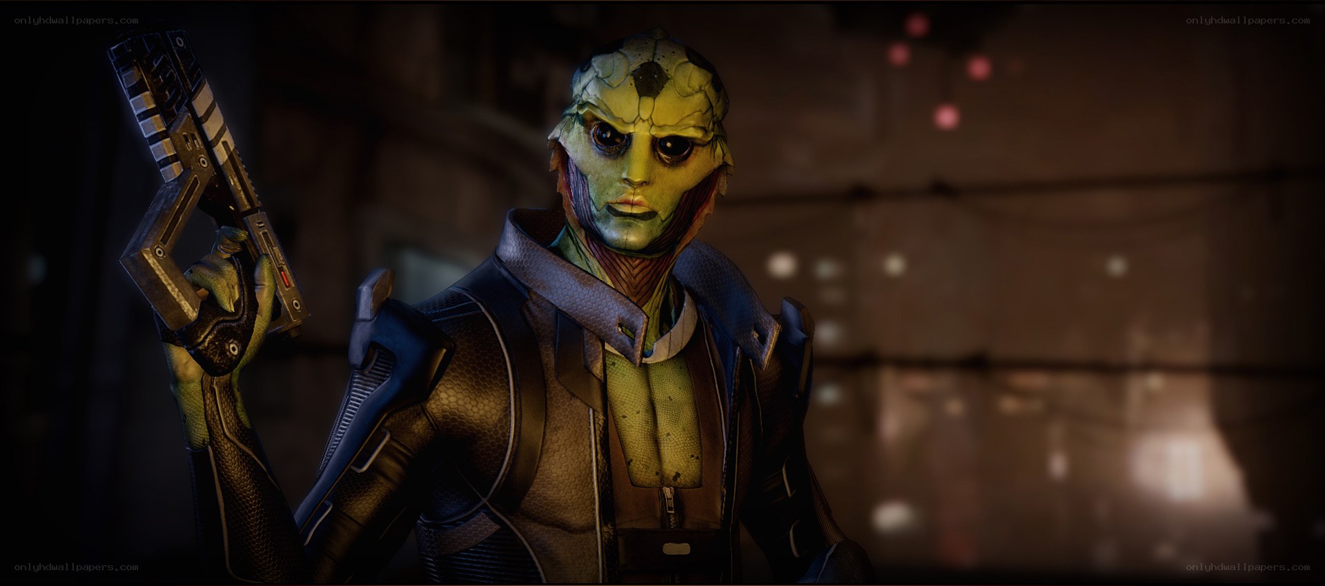 alien character holding weapon