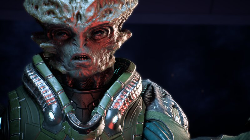 Alien Character in Armor — Green, Dramatic