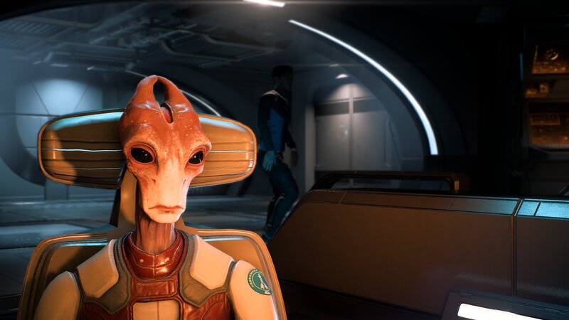 Alien Character in Cockpit — Brown