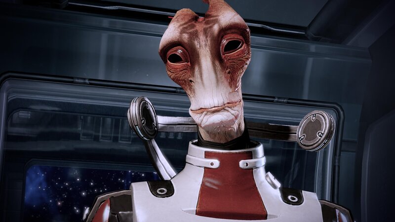 Alien Character in Cockpit — White
