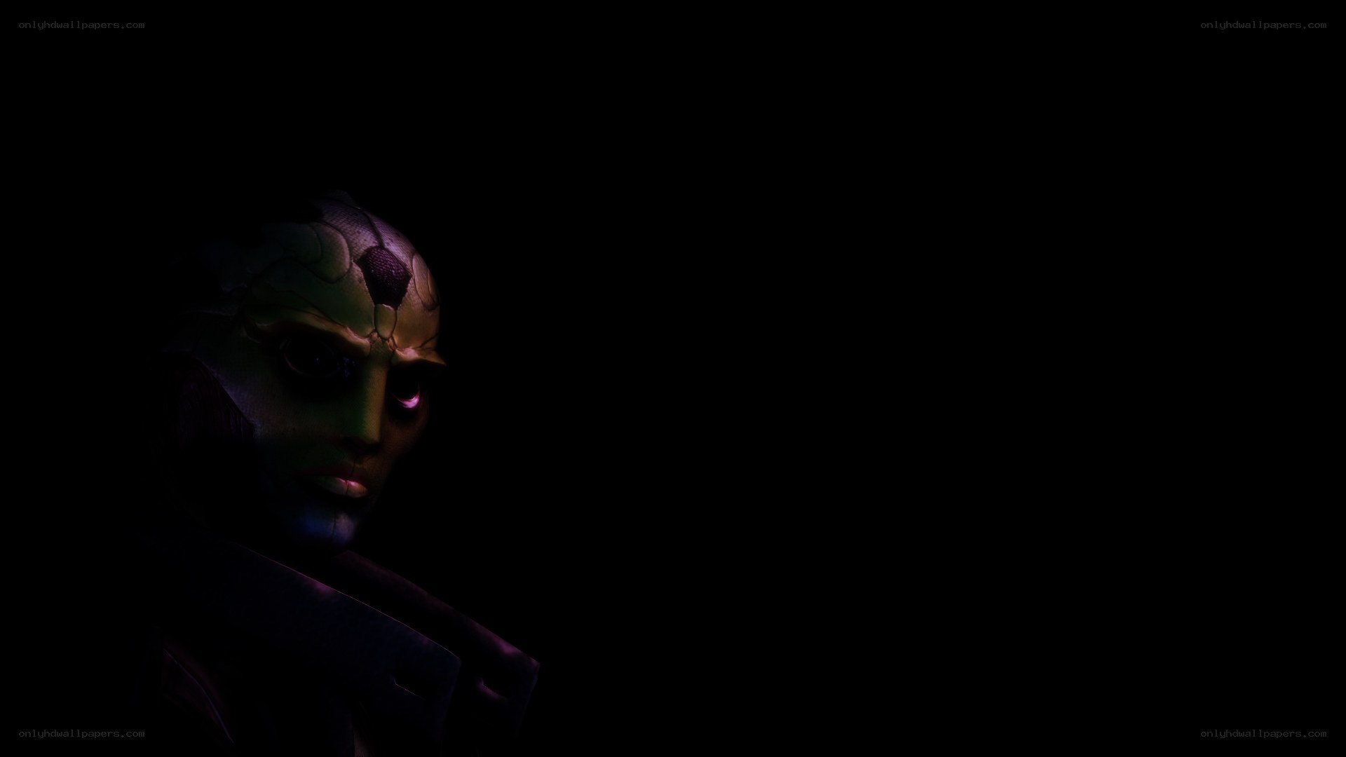 alien character in dark setting