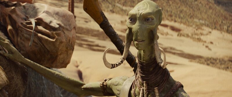 alien character in desert scene