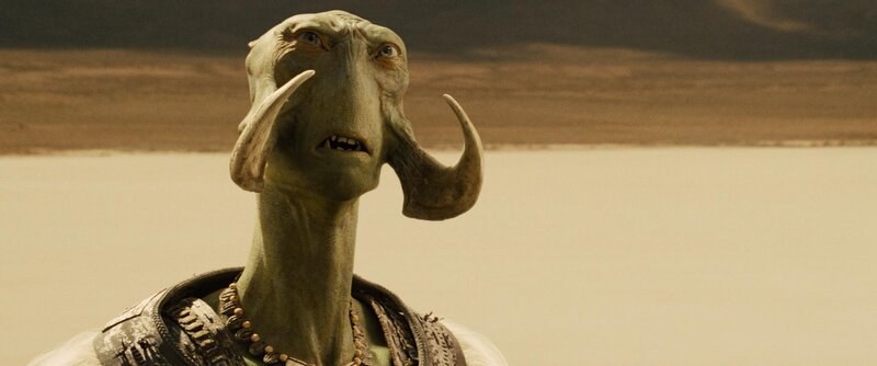 alien character in desert