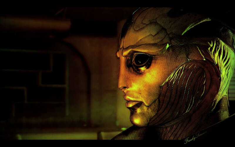alien character in dim light
