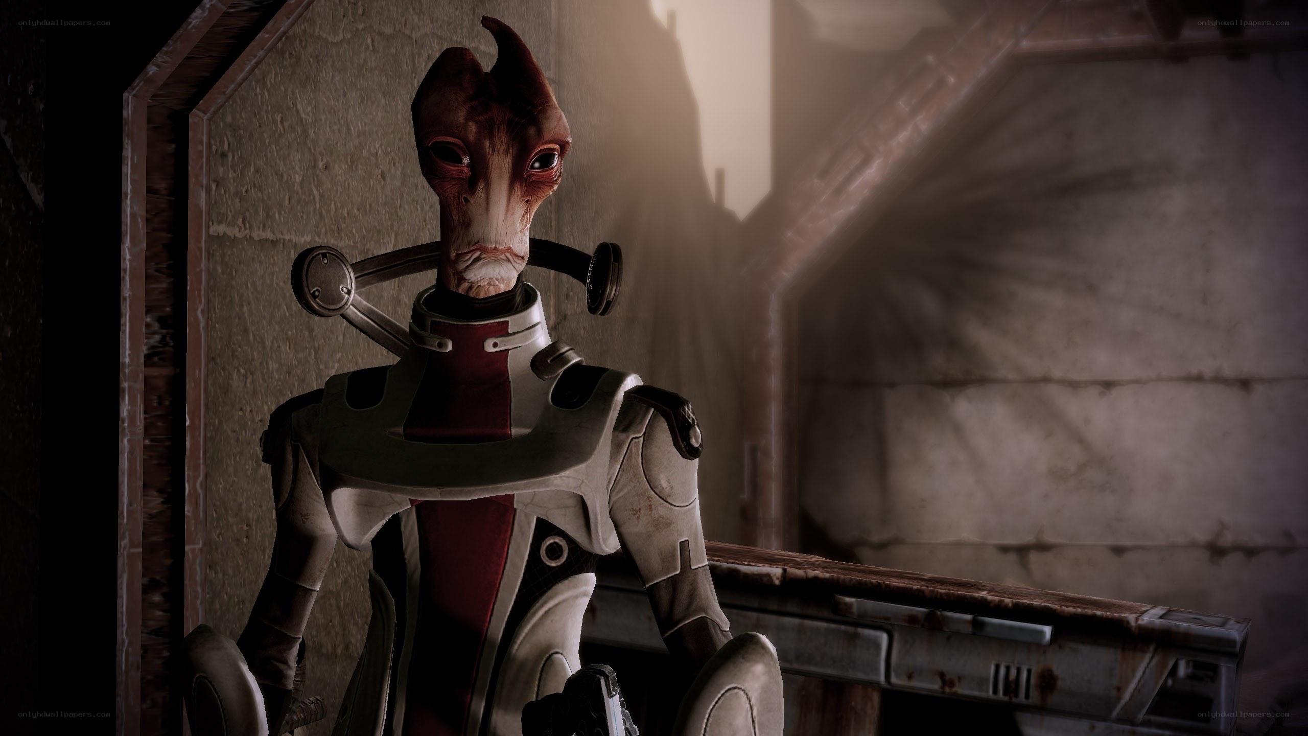 alien character in futuristic armor