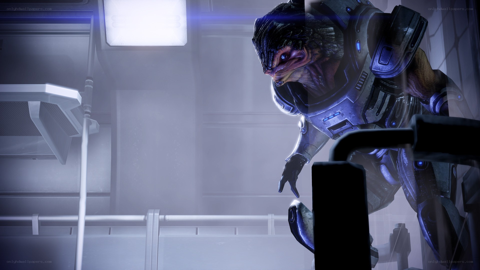alien character in futuristic setting