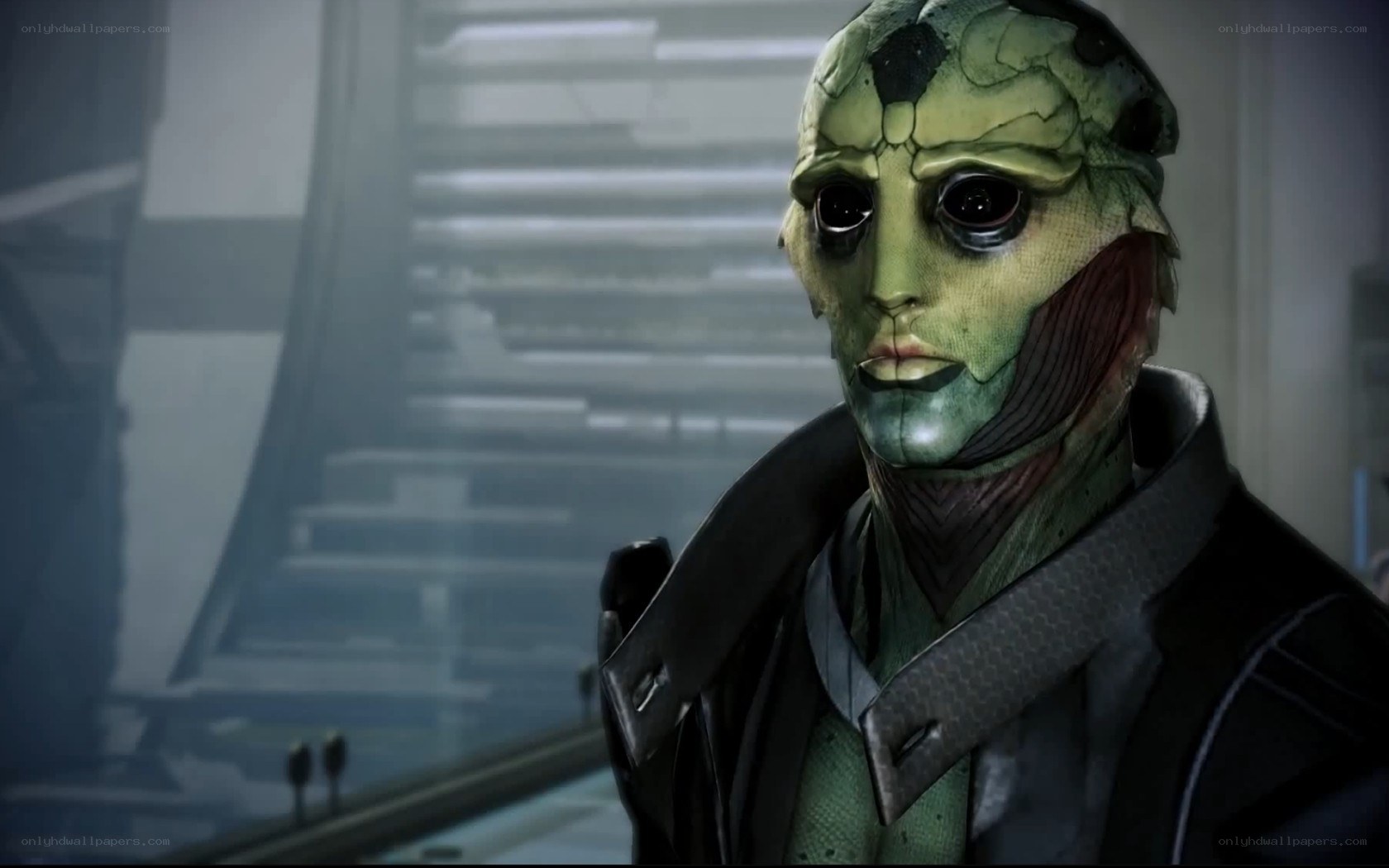alien character in futuristic setting