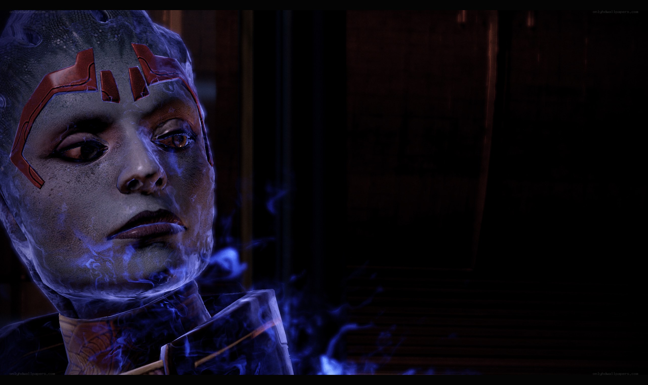 alien character with blue energy