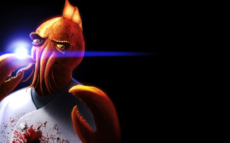 alien character with claws