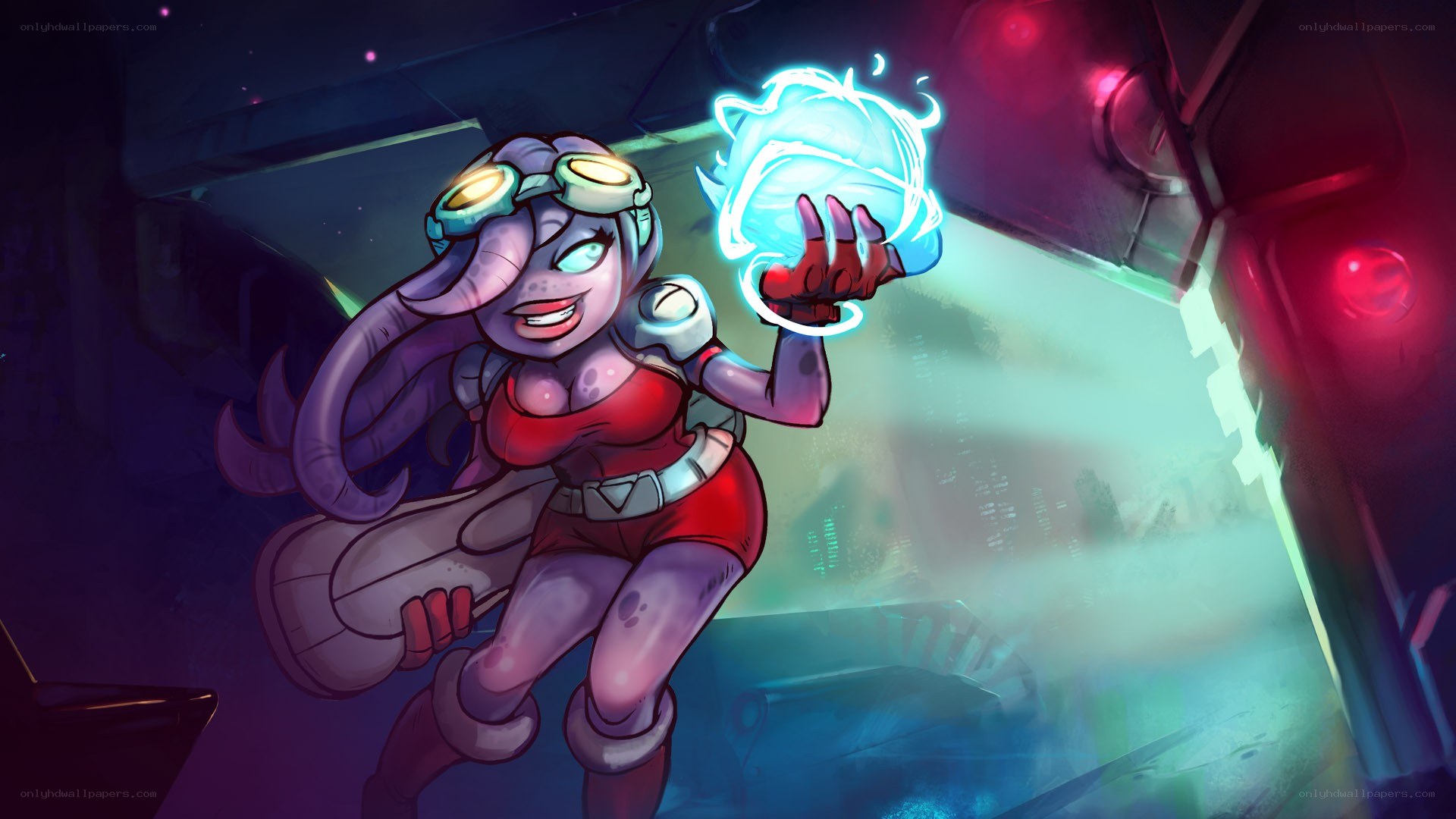 alien character with energy ball