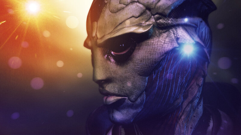 alien character with glowing light