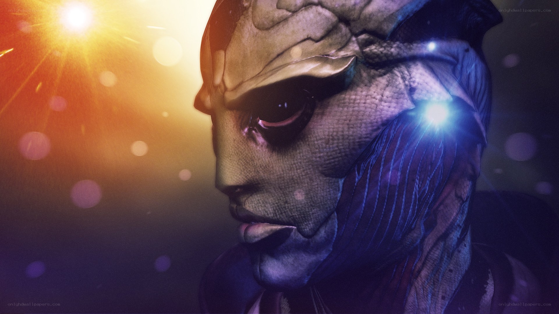 alien character with glowing light