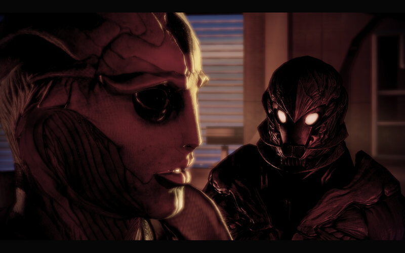 alien characters in dim light