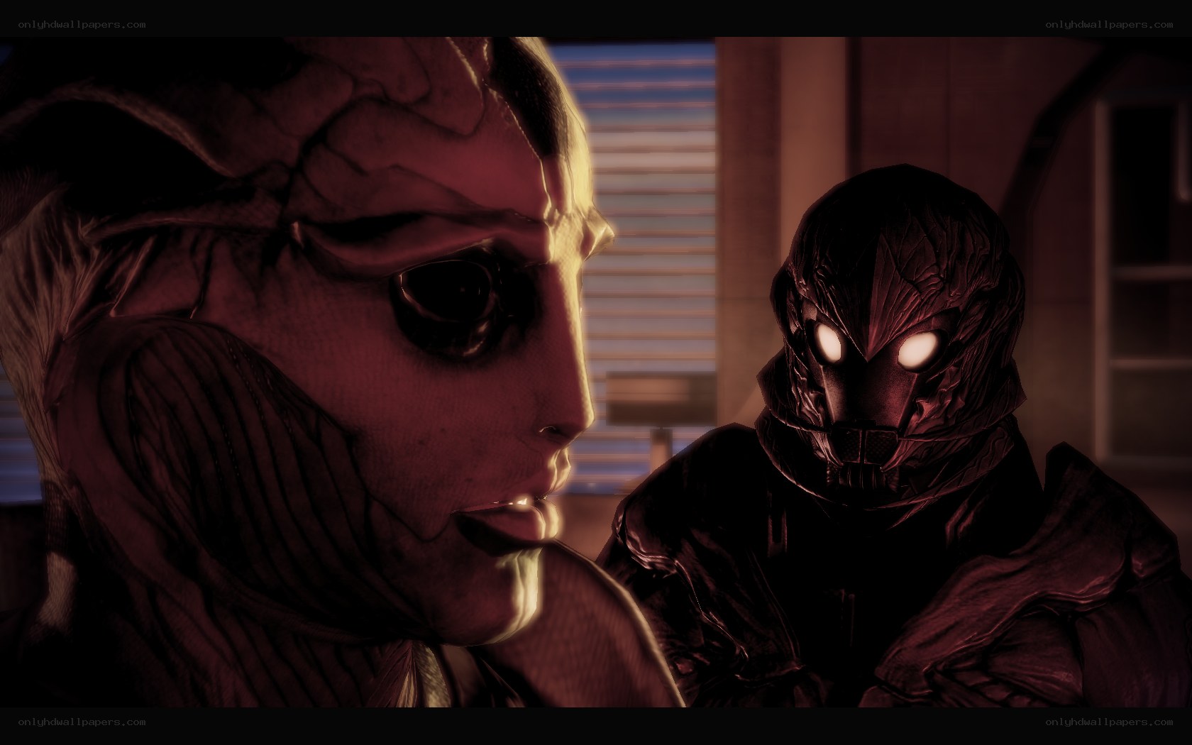 alien characters in dim light