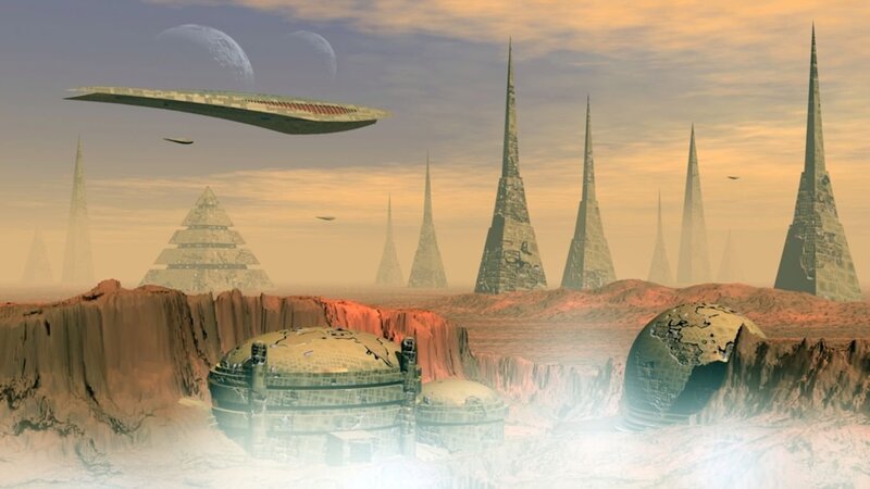 Alien City on Desert Planet