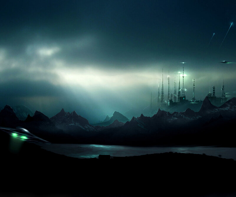Alien City on Mountains