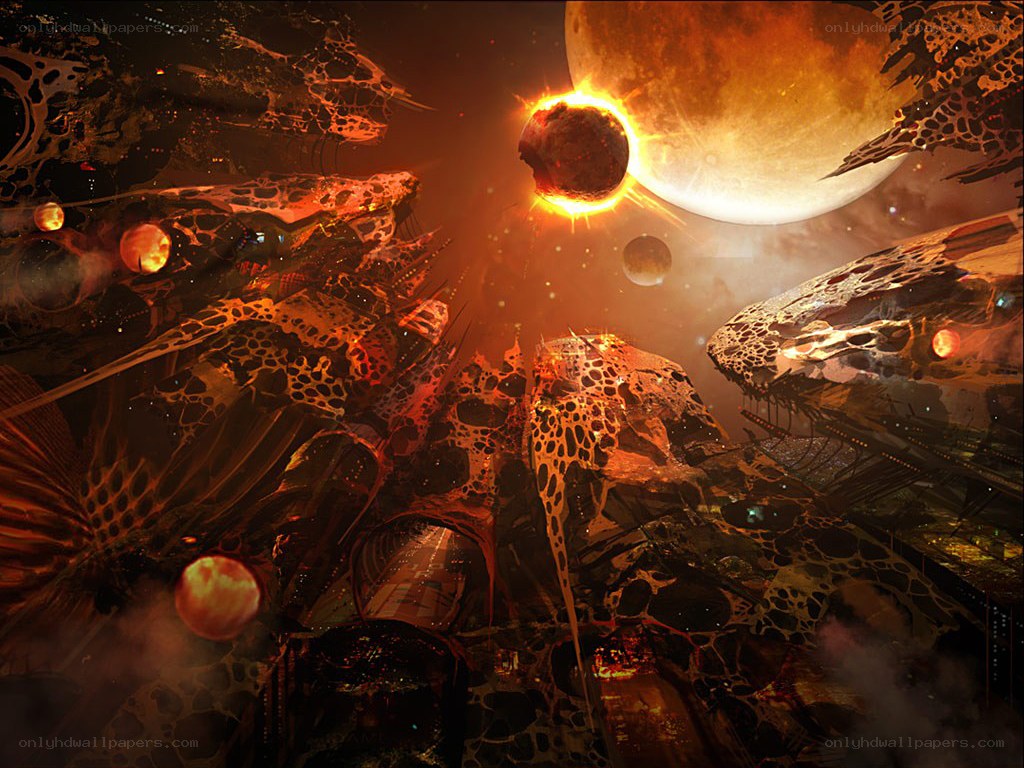 alien city under alien sky