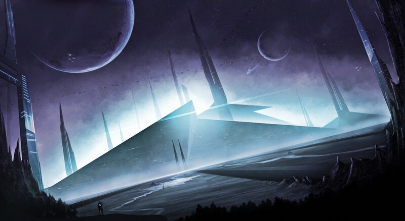 Alien Cityscape at Night