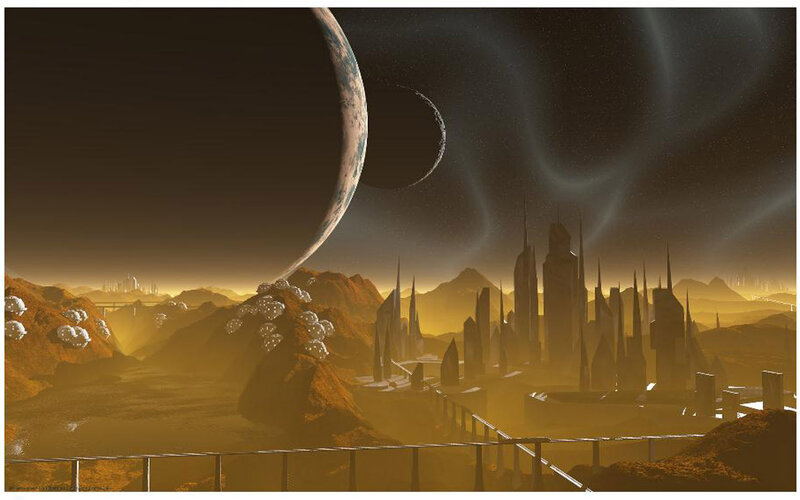 Alien Cityscape — Brown