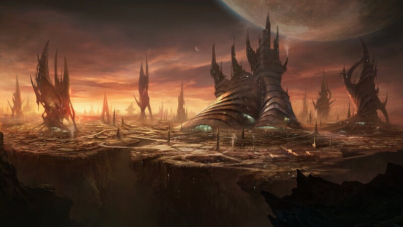 Alien Cityscape on Planet