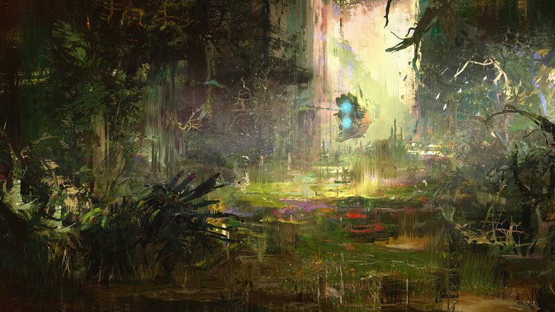 Alien Craft in Jungle