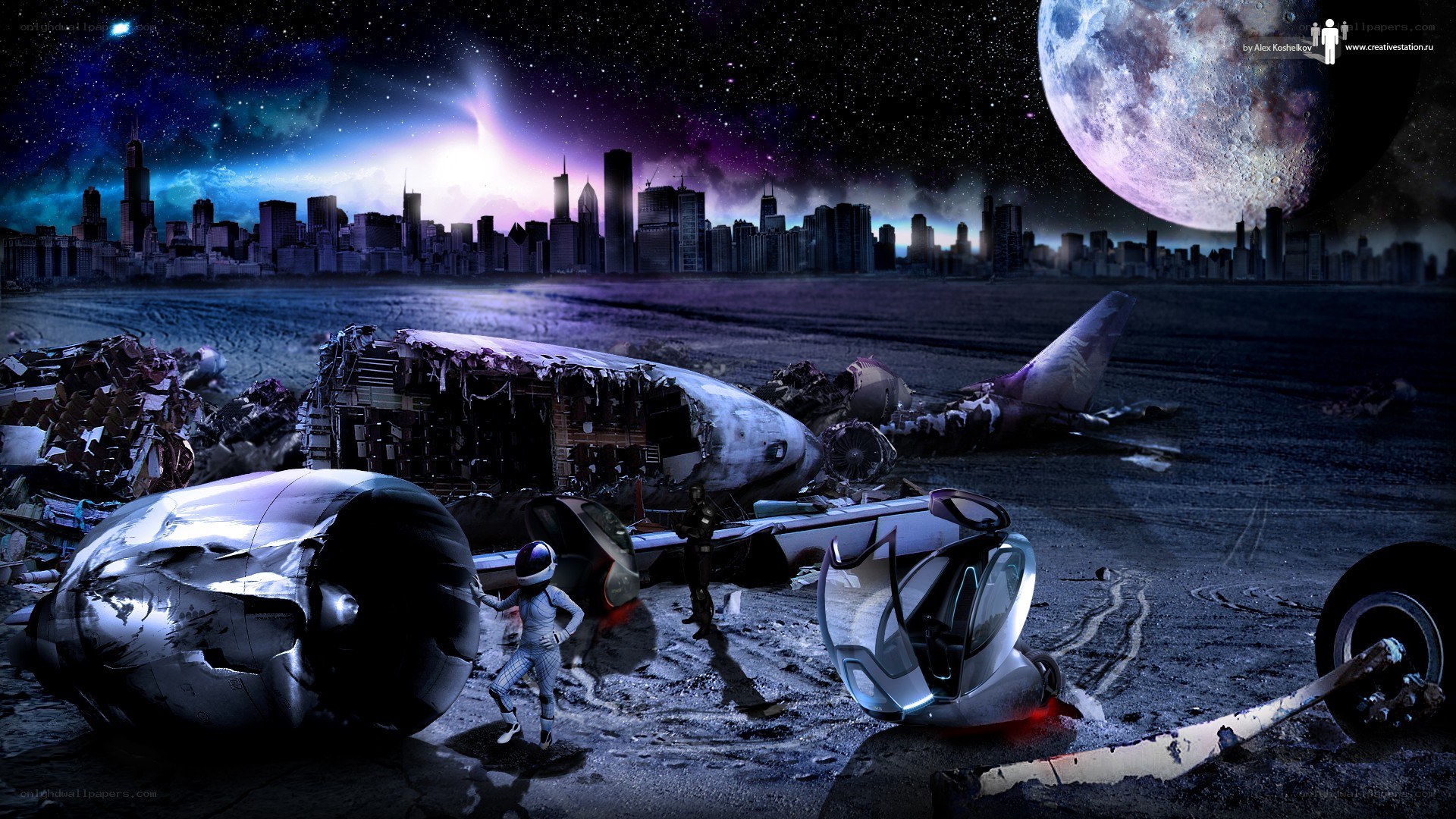 Alien crash on a foreign planet