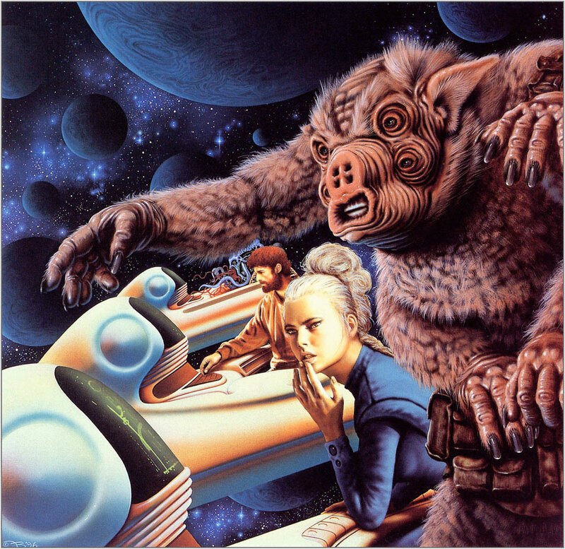 Alien Creature and Humans