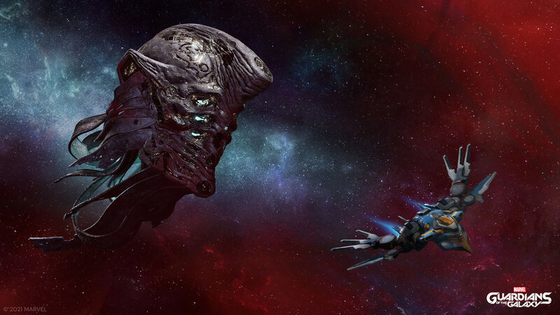 Alien Creature and Spaceship