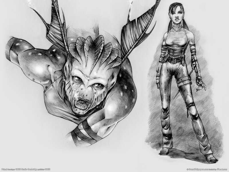 Alien Creature and Woman