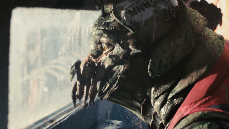 alien creature at window