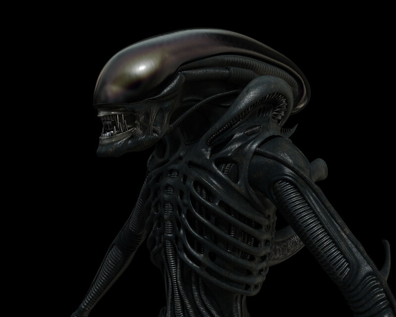 Alien Creature — Black, Dark, Menacing