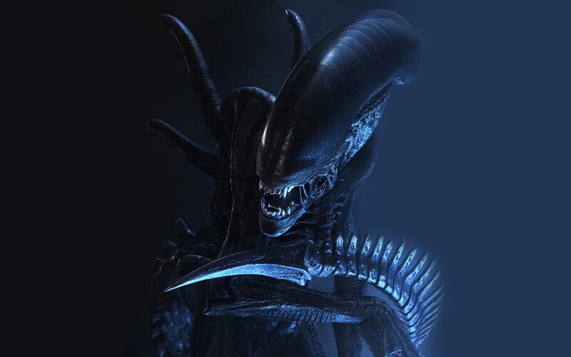 Alien Creature Figure — Black, Dark, Menacing