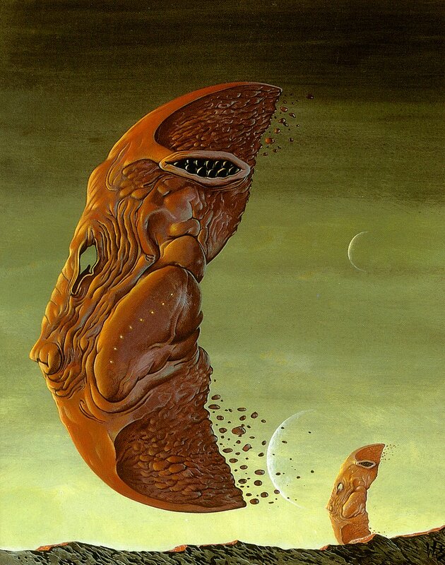 Alien Creature Head — Brown, Dramatic