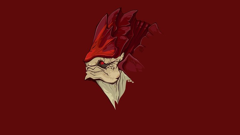 Alien Creature Head — Red