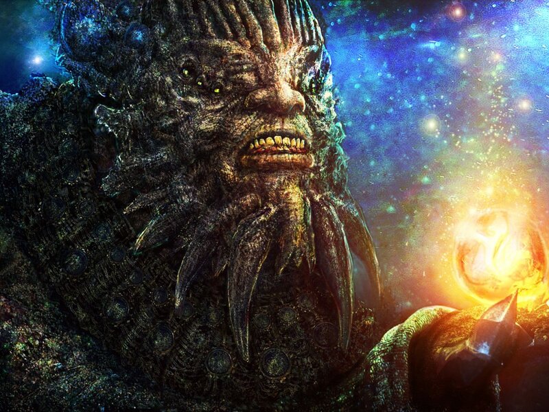 Alien Creature Holding Orb