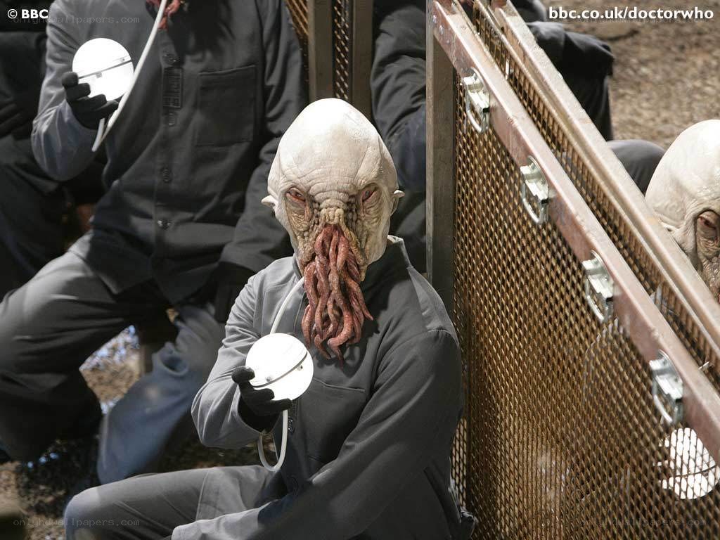 Alien creature in a cage