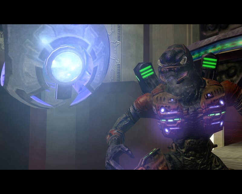 Alien Creature in Armor — Blue, Dramatic