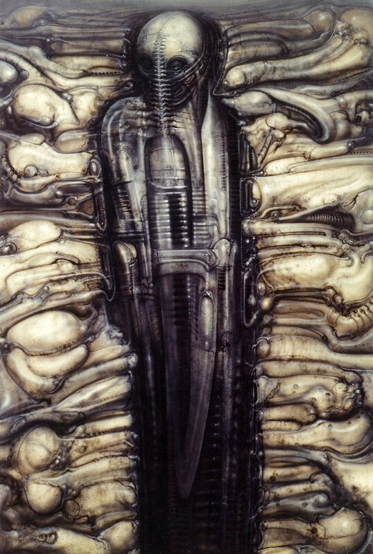 Alien Creature in Biomechanical Structure — Brown